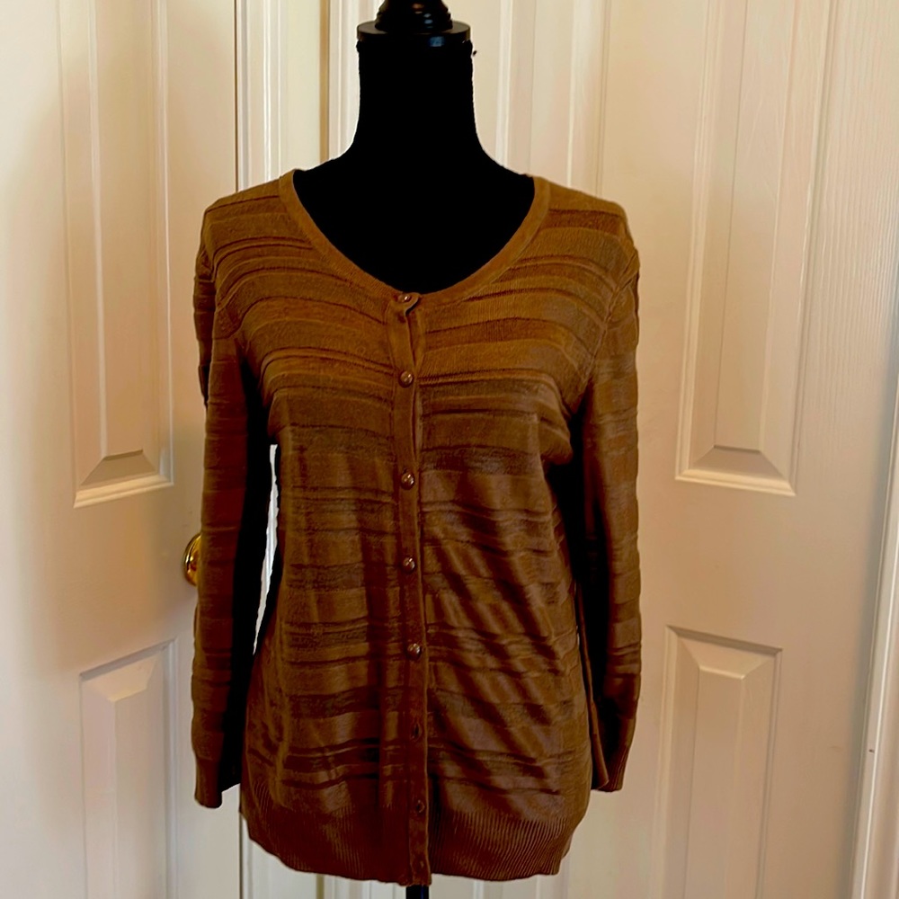 New York & Company Brown Cardigan Gently Used